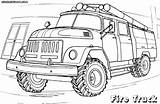Fire Coloring Truck Pages Firetruck Print sketch template
