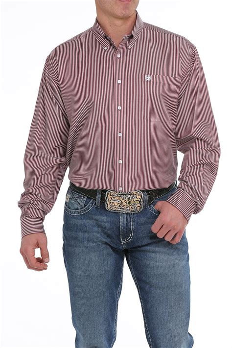 Cinch Men’s Tencel Stripe Long Sleeve Western Shirt Outback Whips