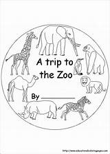 Coloring Zoo Pages Worksheets Book Kids Preschool Print Preschoolers Animals Printable Simple Educational Animal Books Wild Fun Theme Jungle Colouring sketch template