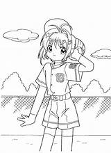 Sakura Coloring Pages Cardcaptor Anime Color Coloring2print sketch template