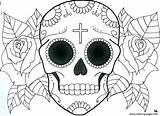 Skull Sugar Coloring Easy Drawing Drawings Pages Simple Skulls Tattoo Mexican Flowers Printable Culture Caveira Girly Roses Kids Designs Clipart sketch template