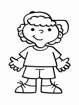 Boy Little Coloring Printable Pages Getdrawings sketch template