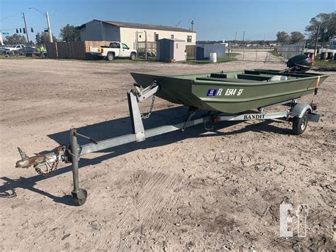 equipmentfactscom  starcraft ft jon boat  bandit trailer auction results