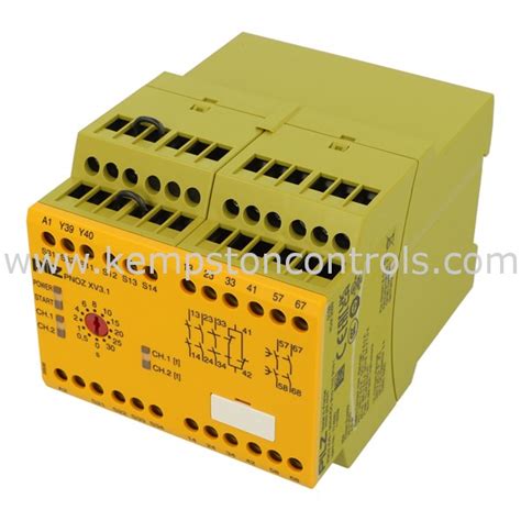 pilz  safety relay  channel wiring    ac dc mm width  stop monitor