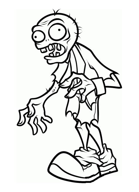 printable zombie coloring pages