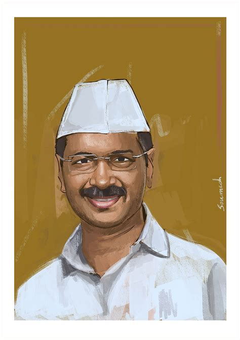 arvind kejriwal deatialed portrait  behance