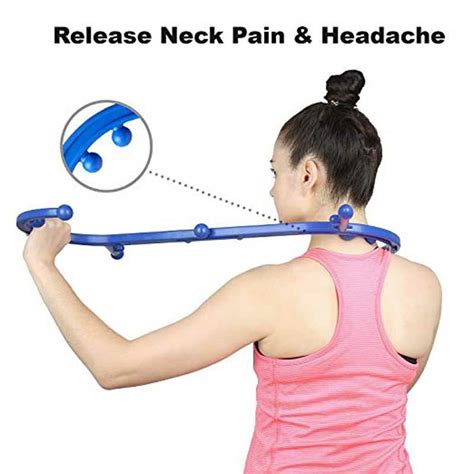 new thera cane back hook massager neck self muscle pressure stick tools