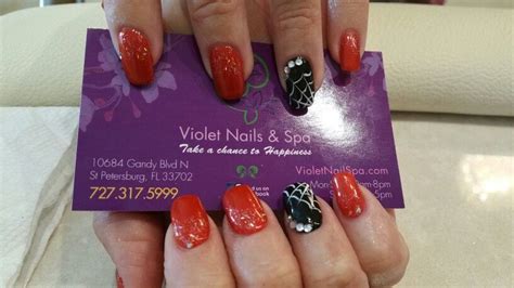 halloween design  violet nails spa violet nails nail spa nails