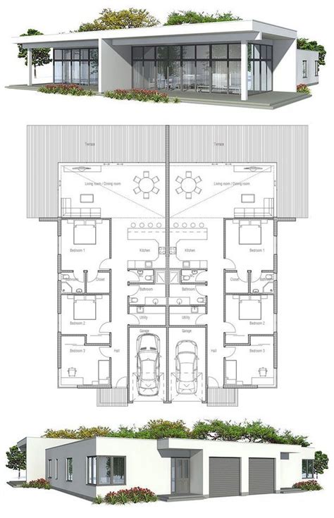 duplex design modern house plans duplex house plans