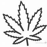 Weed Marijuana Cannabis sketch template