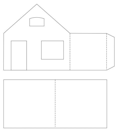 paper houses  simple roofs mashusticcom paper house template