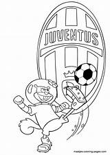 Juventus Coloring Soccer Pages Sandy Playing Logo Coloringhome Club Source Football Maatjes sketch template