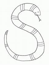 Serpiente Culebra Buchstaben Shaped Snakes Alfabeto Animales Worksheets sketch template