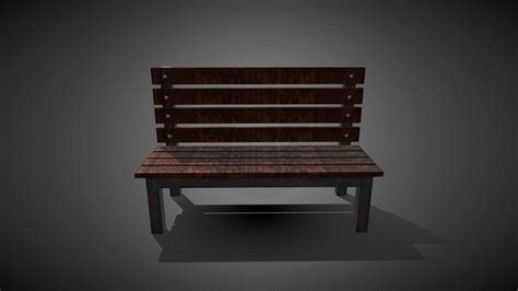 wooden bench download free 3d model by akshat shooter24994