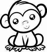 Kids Draw Coloring Chimpanzee Drawing Animal Cute Monkey Animals Goodall Jane Pages Cartoon Drawings Easy Step Printable Face Dragoart Color sketch template