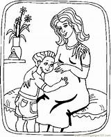 Pregnant Mamma Pancione Pregnancy Blogmamma Coloringhome sketch template