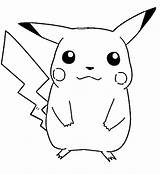 Pikachu Coloring Pokemon Pages Thunderbolt Attack sketch template