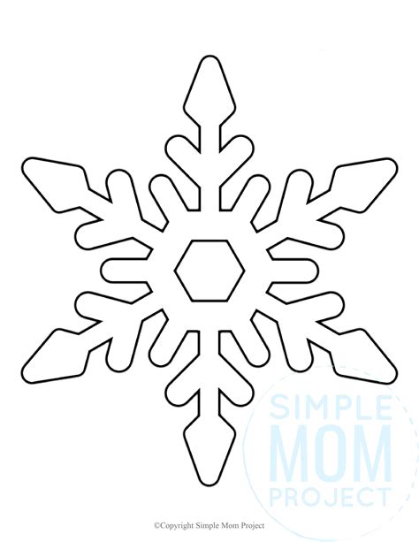 blank snowflake template