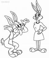 Bunny Bugs Tunes Looney Freundin Cool2bkids Malvorlagen sketch template