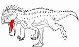 Indominus Mewarnai Fierce Jurassic Dinosaurus Dino Ausmalbilder Stampare Dinosauri Tyrannosaurus sketch template