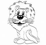 Singa Mewarnai Hewan Binatang Belajar Hutan Liar Anak Melengkapi Buas Lucu Lihat Dibawah Yaitu sketch template