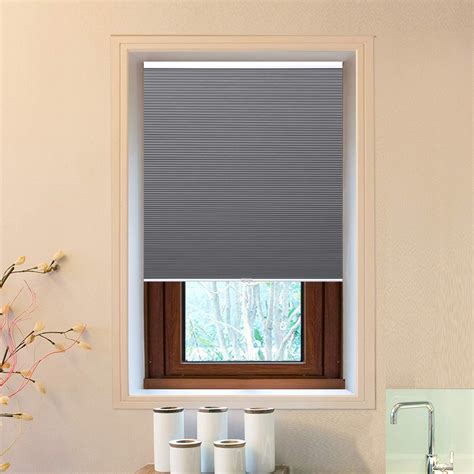 amazoncom blackout cordless window shades cellular honeycomb shades grey    room