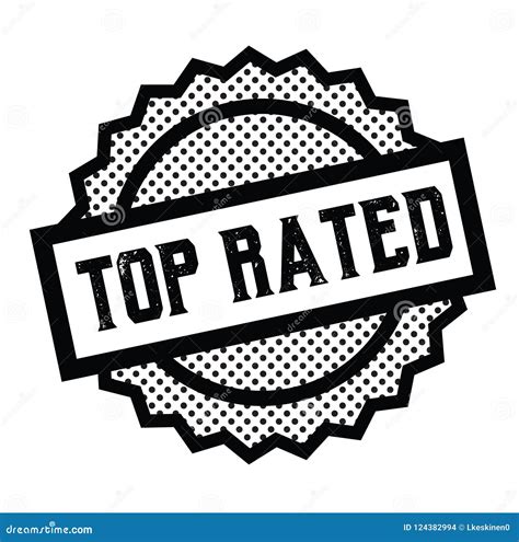 top rated stamp  white stock vector illustration  rated