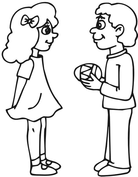 coloring pages boy  girl coloring home