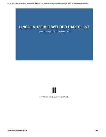 lincoln  mig welder parts list  rkomo issuu