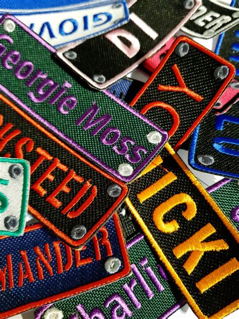 personalized name embroidered patches for jackets iron on etsy uk