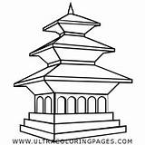 Pagoda Ultracoloringpages Pagode Kirche Stampare sketch template