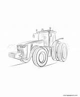 Deere Tractor sketch template