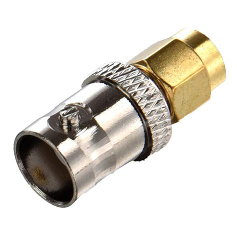 bnc female sma male conversion adapter bnc sma silver  gold  acdc adapters