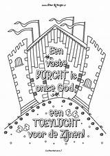 Kleurplaat Kleurversjes Burcht Vaste Kleurplaten Christelijke Bijbel Zee Teksten Bord sketch template