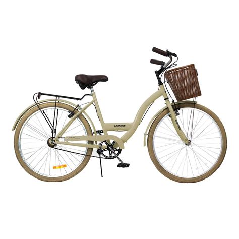 bicicleta unibike paseo dama rodado  beige