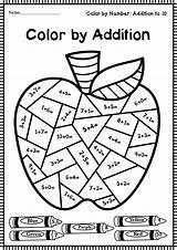Worksheets School Color Back Cute Two Addition Activity Math Printable Pages Kids Salvo Teacherspayteachers Kindergarten Includes Themed sketch template