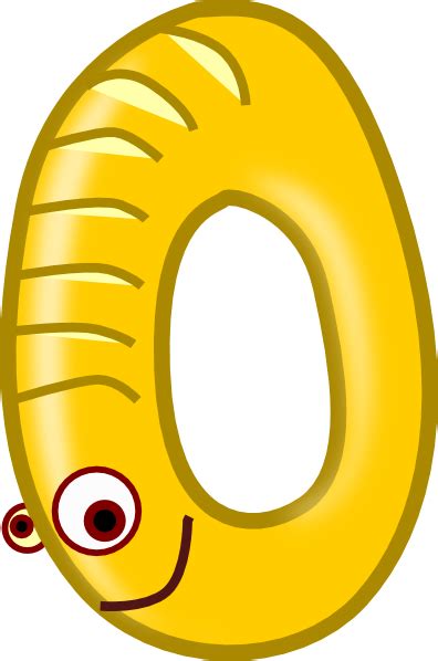 Number Zero Yellow Clip Art At Vector Clip Art