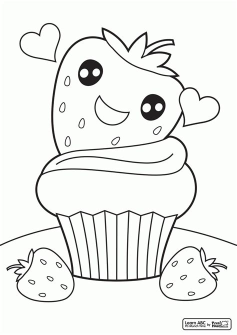cute food coloring pages coloring home