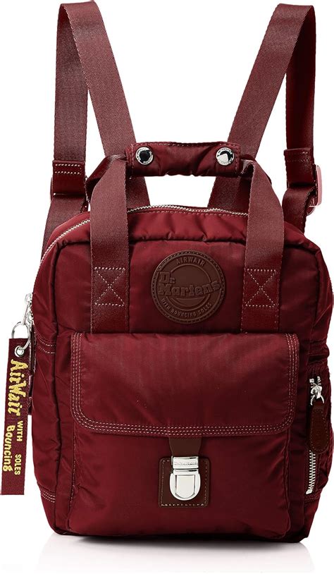 dr martens unisex adult small nylon backpack backpack red cherry red amazoncouk shoes bags