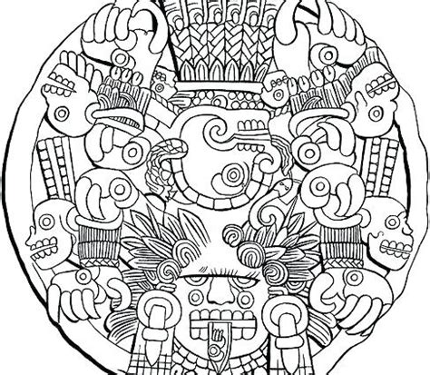 aztec pyramid pages coloring pages
