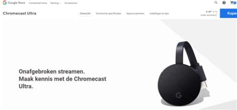 google chromecast ultra zwart google store