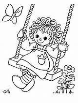 Raggedy Ann Andy Coloring Pages Printable Coloring4free Cartoons sketch template