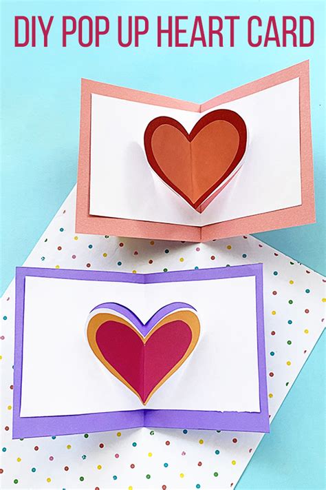 heart pop  card craft  kids