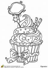 Coloring Ice Cupcake Pages Cream Cakes Books Color Adult Drawing Cake Printable Cute Coloriage Drawings Poms Pom Cupcakes Sheets Cup sketch template