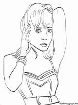 Perry Katy Coloring Pages Printable Fans Color Celebrities Beautiful sketch template
