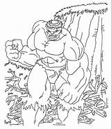 Hulk Incredible Coloring Pages Printable These sketch template