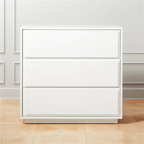 gallery white modern  drawer chest reviews cb