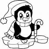 Penguin Coloring Pages Christmas Cute Penguins Kids Sheets Elf Clipart Winter Clip Color Baby Colouring Print Para Drawing Library Adult sketch template