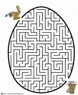 Easter Maze Egg Mazes Printable Kids Bunny Coloring Pages Printables Shape Printactivities Worksheets Basket Through Eggs Help His Activity Puzzles sketch template