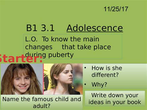 adolescence and puberty teaching resources